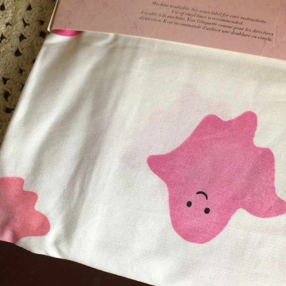 Kassatex PINK GHOSTS Halloween Shower Curtain Bath Decor